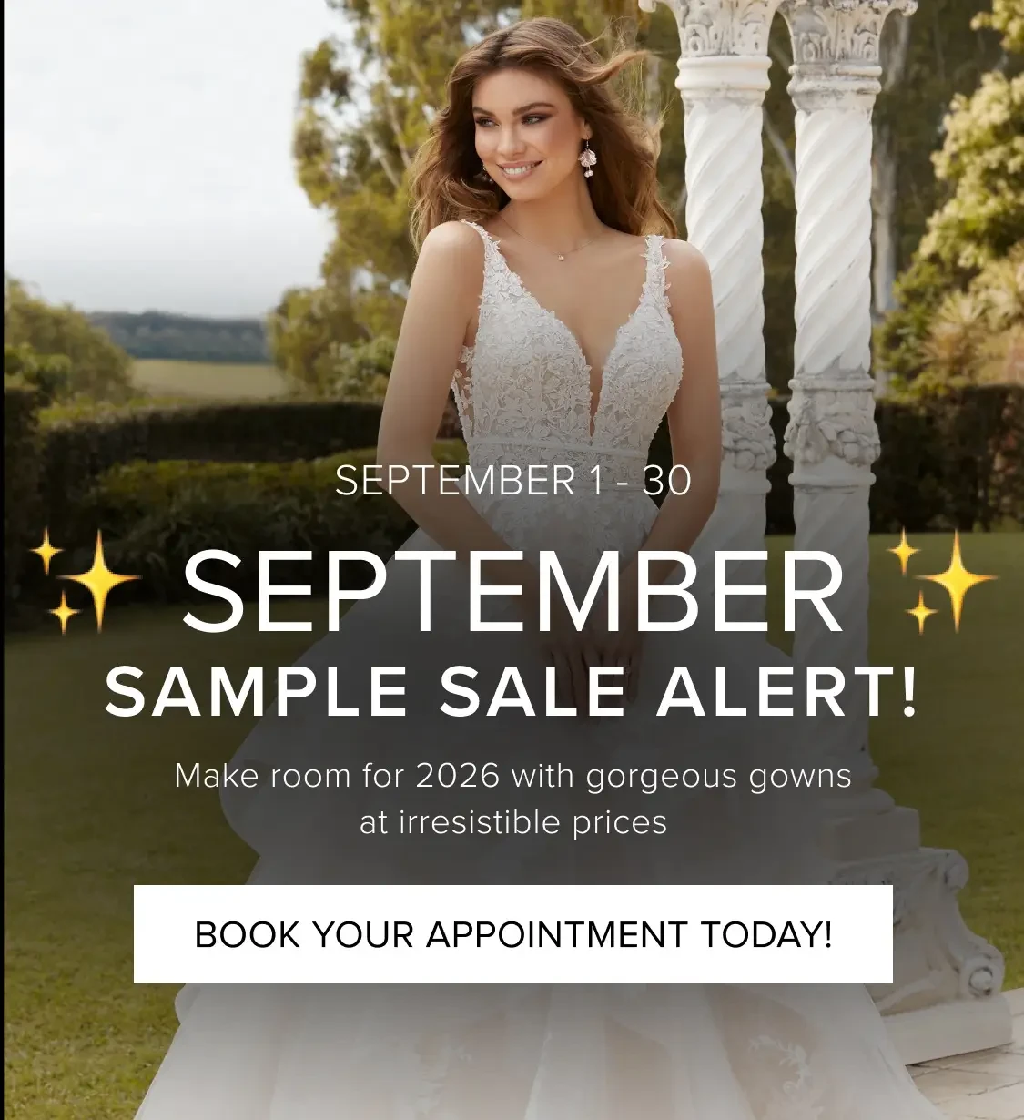 September Sample Sale 2025 Banner Mobile